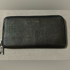 Bulgari Herringbone Black Wallet